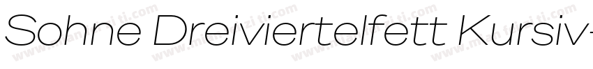 Sohne Dreiviertelfett Kursiv字体转换